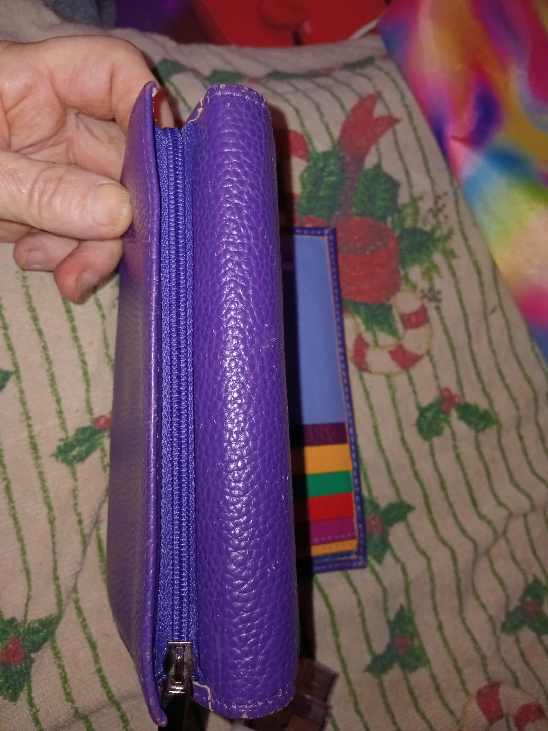 Multicoloured Genuine Leather Bifold Wallet - photo 4