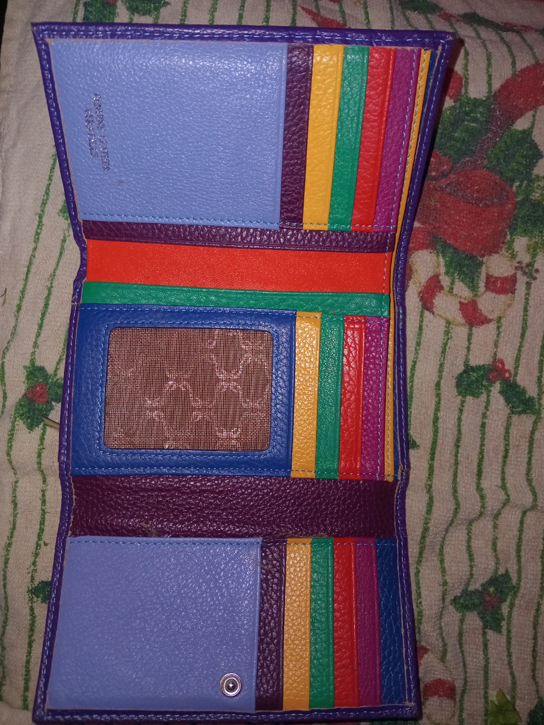Multicoloured Genuine Leather Bifold Wallet - photo 5