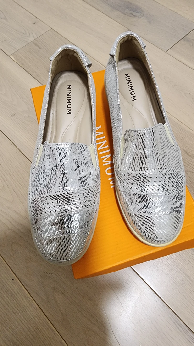Minimum Silver Slip-On Loafers