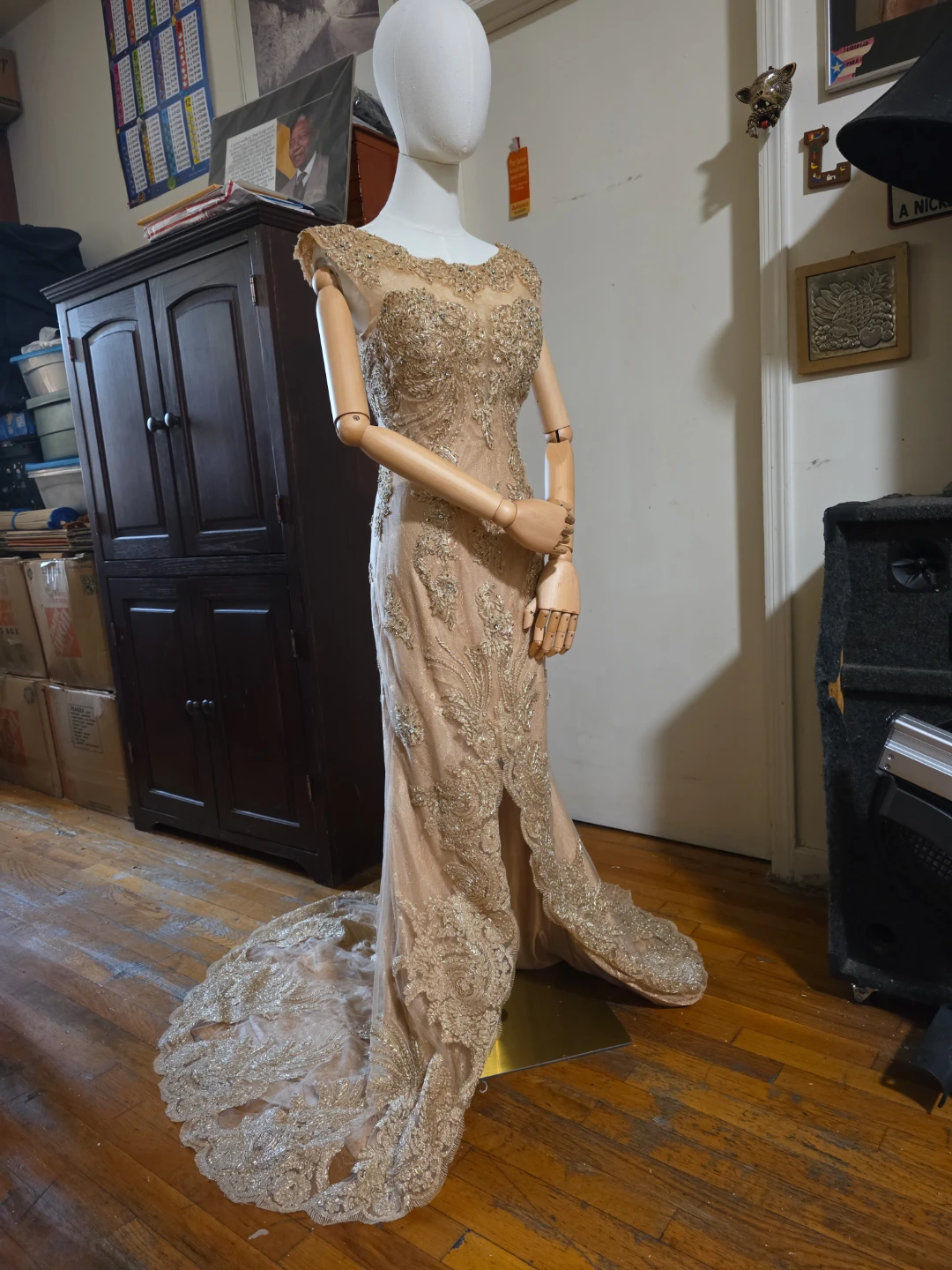Women's Beaded Lace Evening Gown - Elegante vestido de dama - photo 2