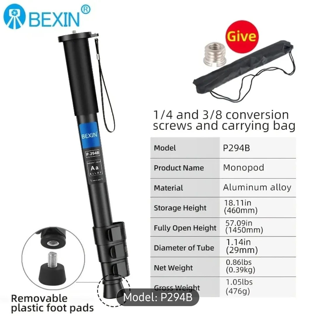 BEXIN P294B Monopod - Aluminum Alloy