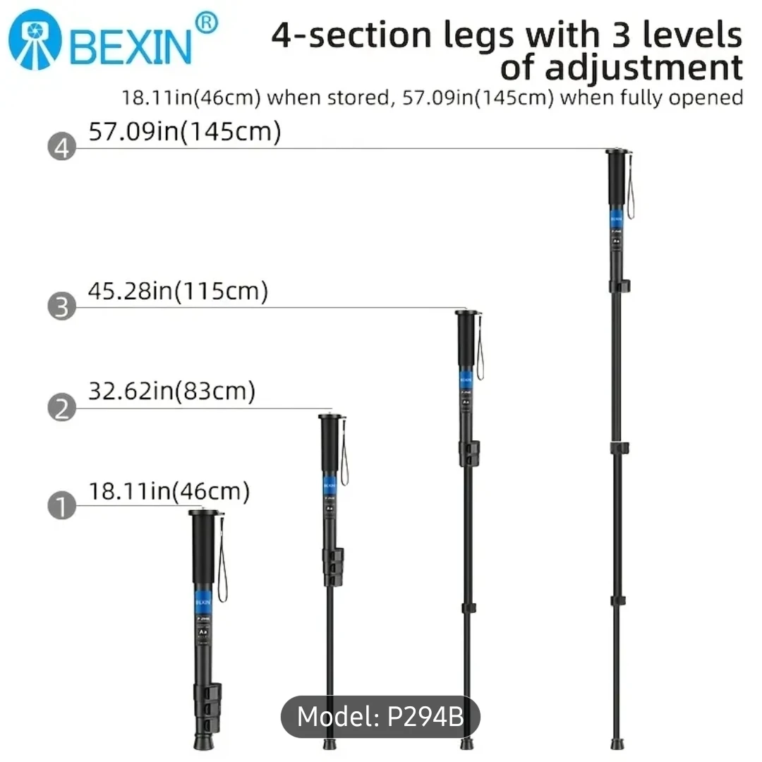 BEXIN P294B Monopod - Aluminum Alloy - photo 4