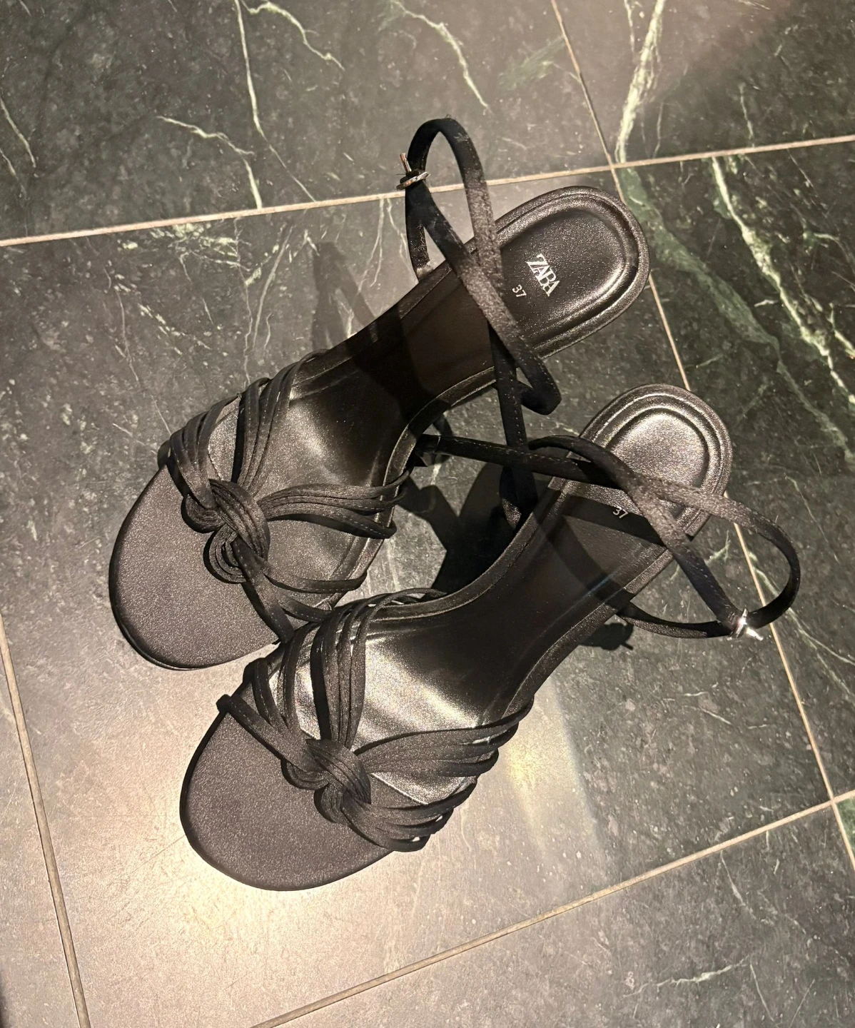 Black ZARA Heeled Sandals