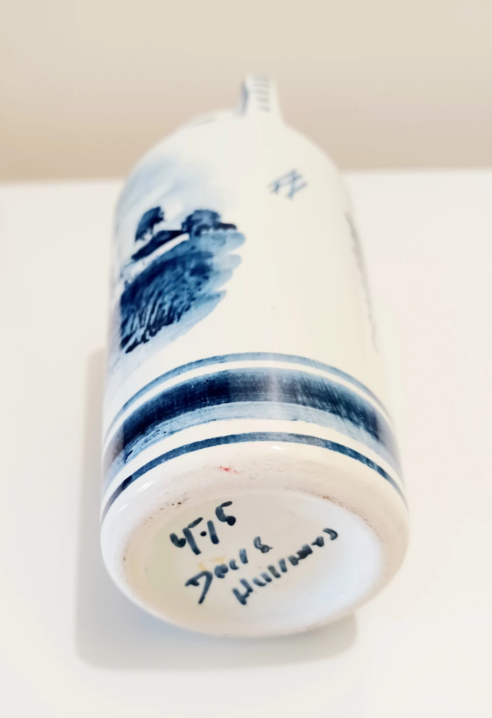 Vtg Delfts HUIZEN Windmill Vase - photo 4