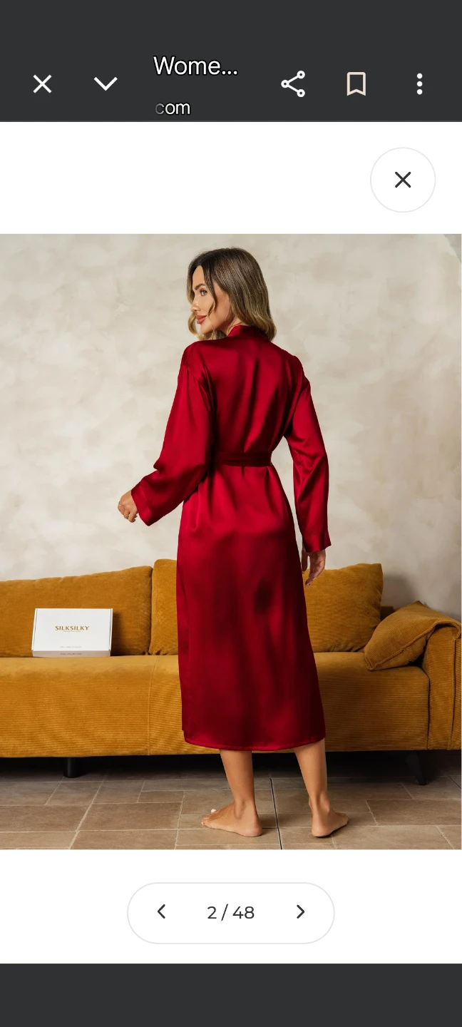SilkTipsy Red Silk Robe - photo 5