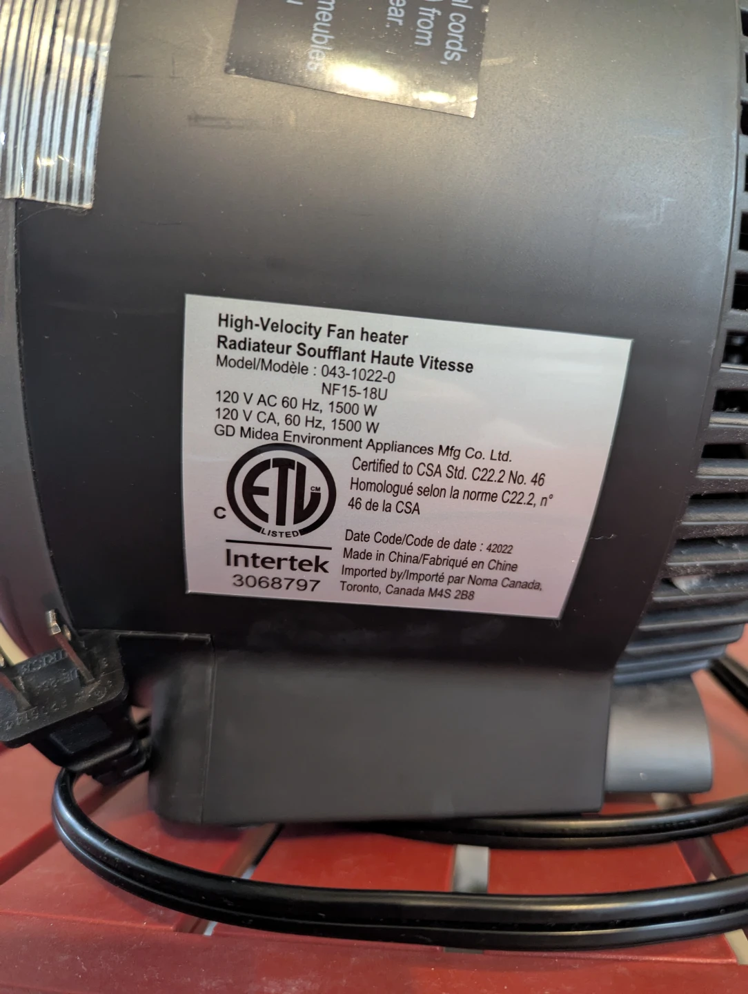 NOMA Fan Heater - photo 2