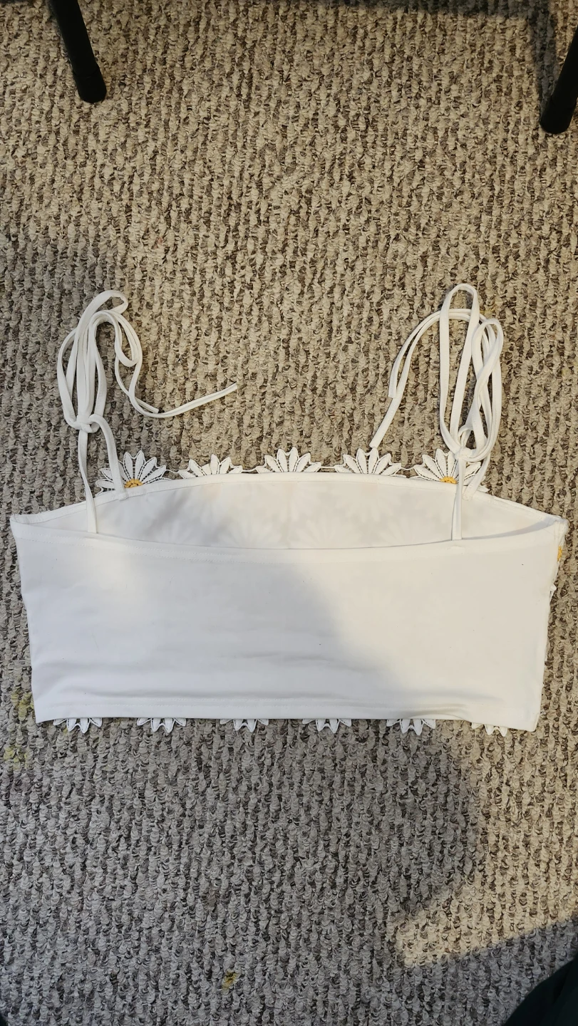 White Daisy Crop Top - photo 2
