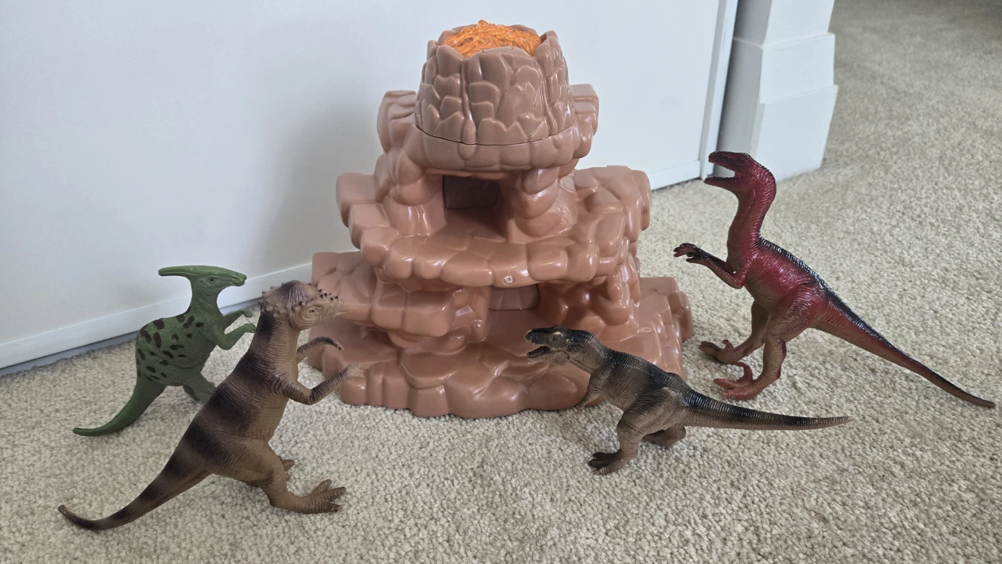 Dinosaur Volcano Playset with Figures