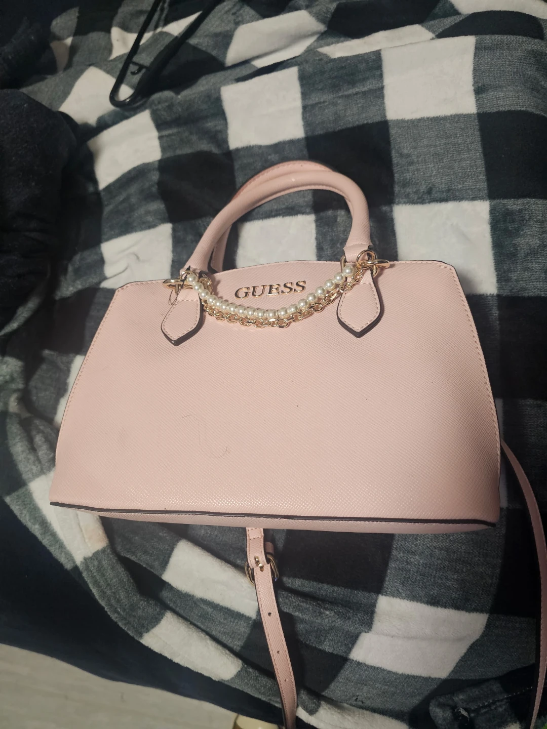 Guess "Jeanine" Satchel Purse - Rose Petal