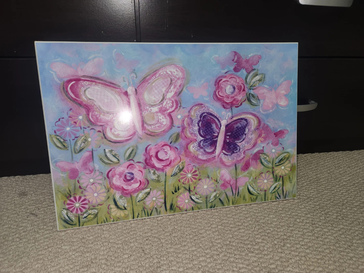 Butterfly and Flower Artwork canvas