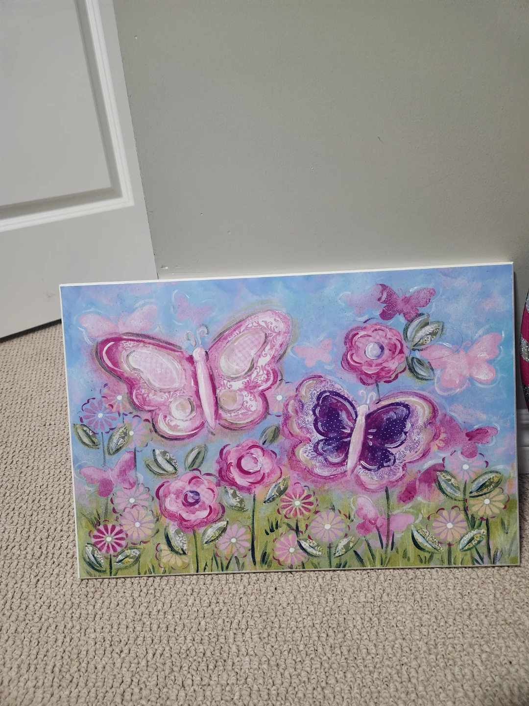 Butterfly and Flower Artwork canvas - photo 2
