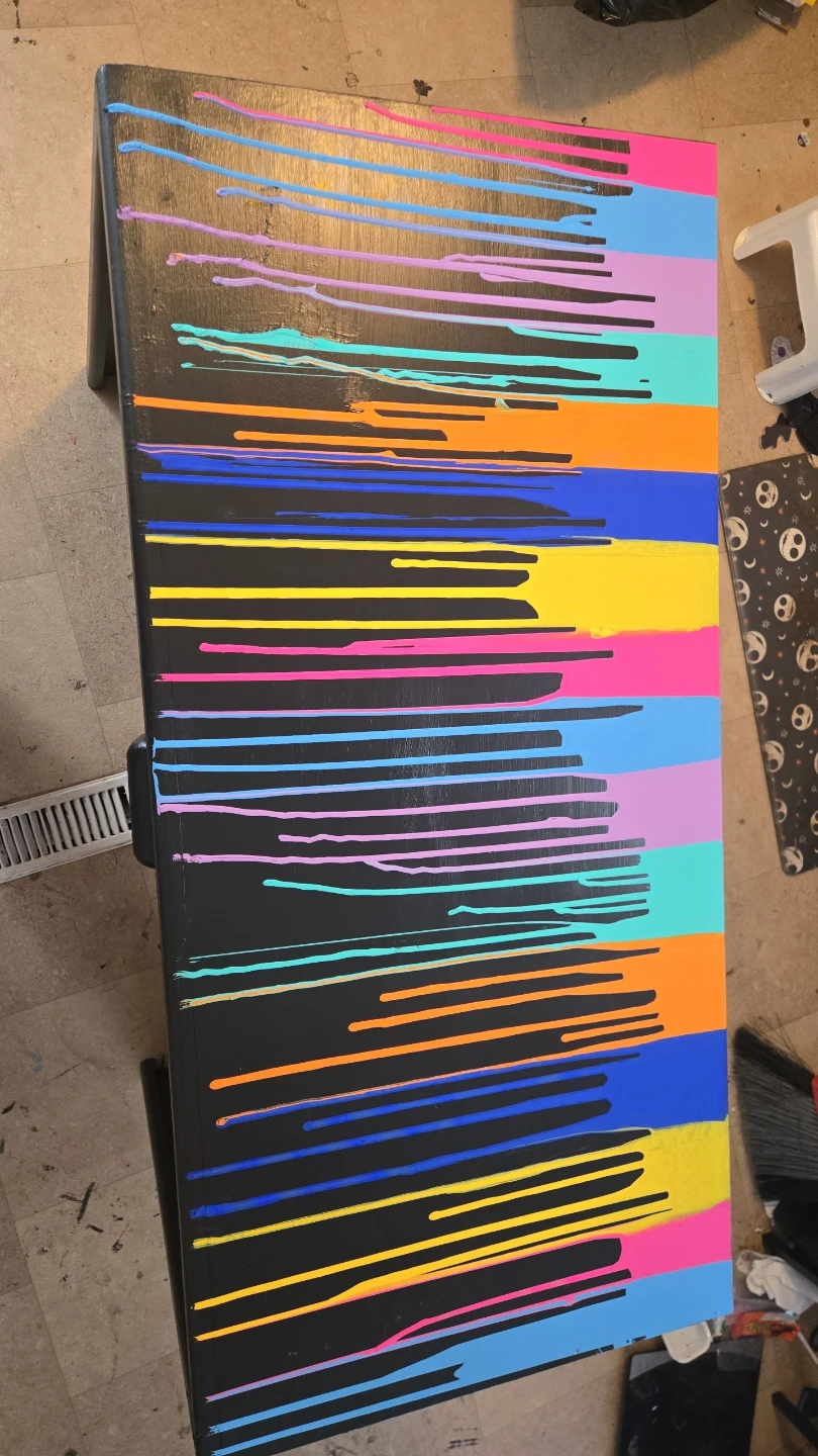 Custom Drip Paint desk - photo 5