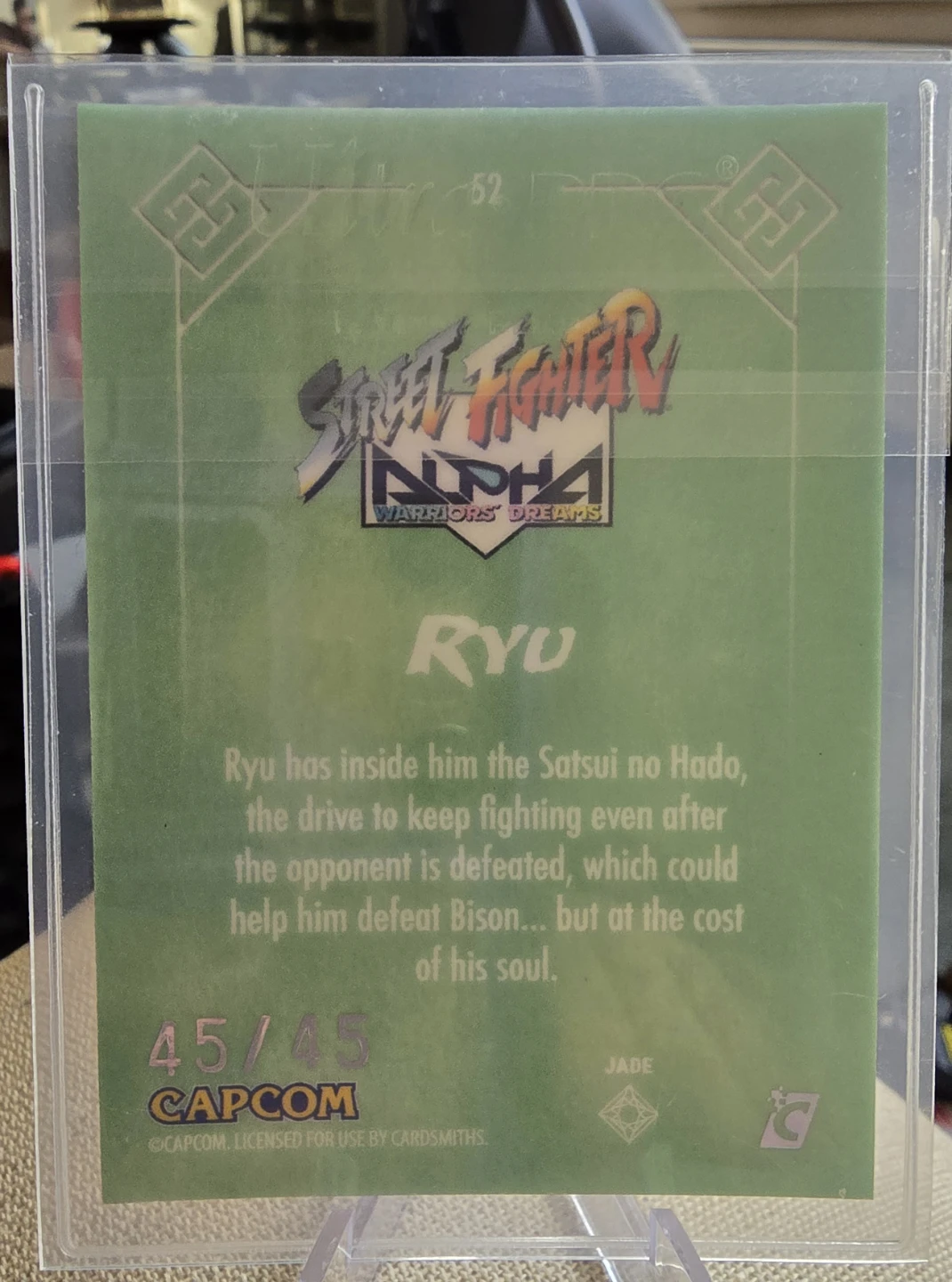 Street Fighter Alpha Ryu Trading Card JADE OMEGA 45/45 - photo 2