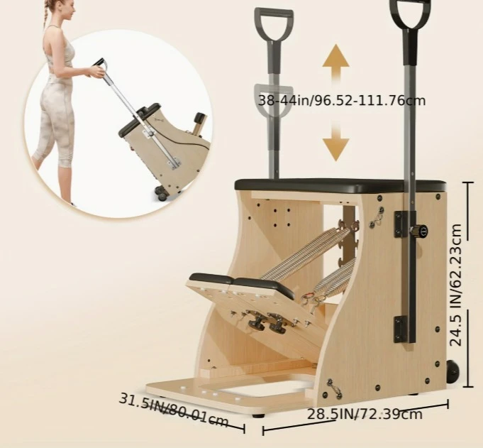 Pilates Chair Reformer - Wood & Black