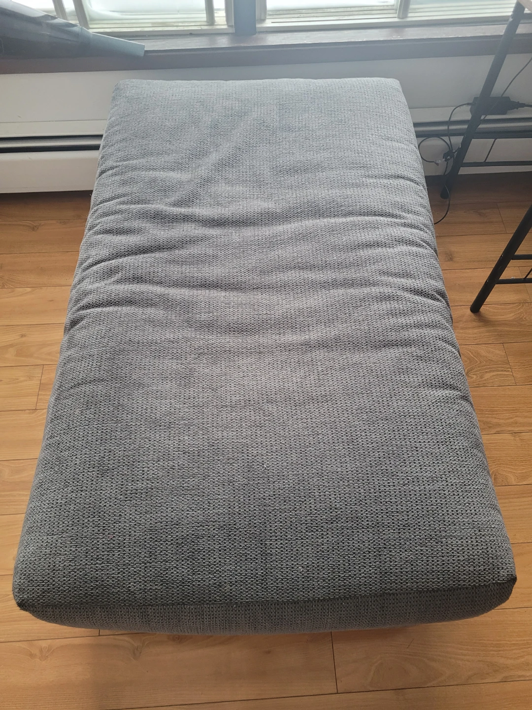 Grey Fabric Ottoman