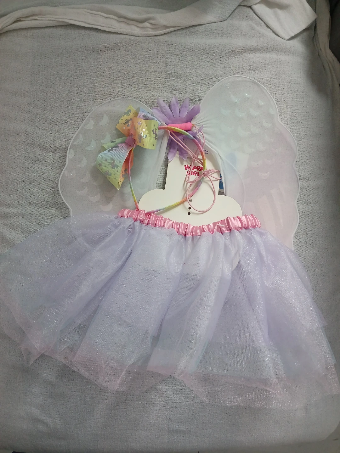 Happy Girl Fairy Wings, headband and Tutu Costume Set - photo 3