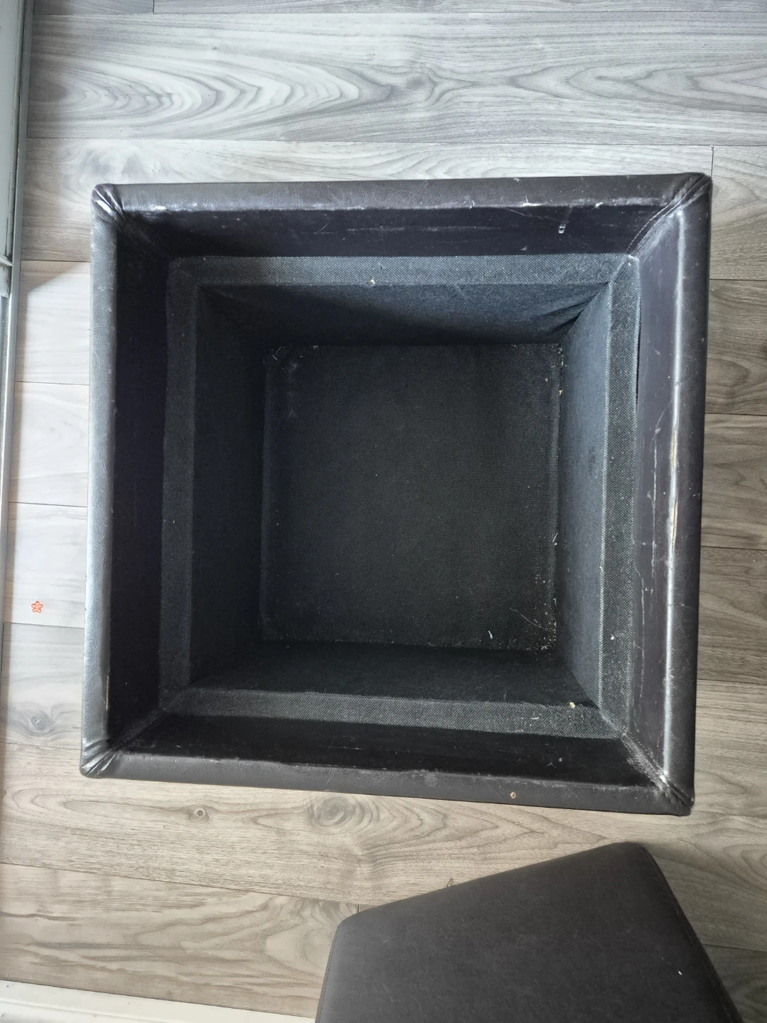 Black Storage Ottoman - photo 3