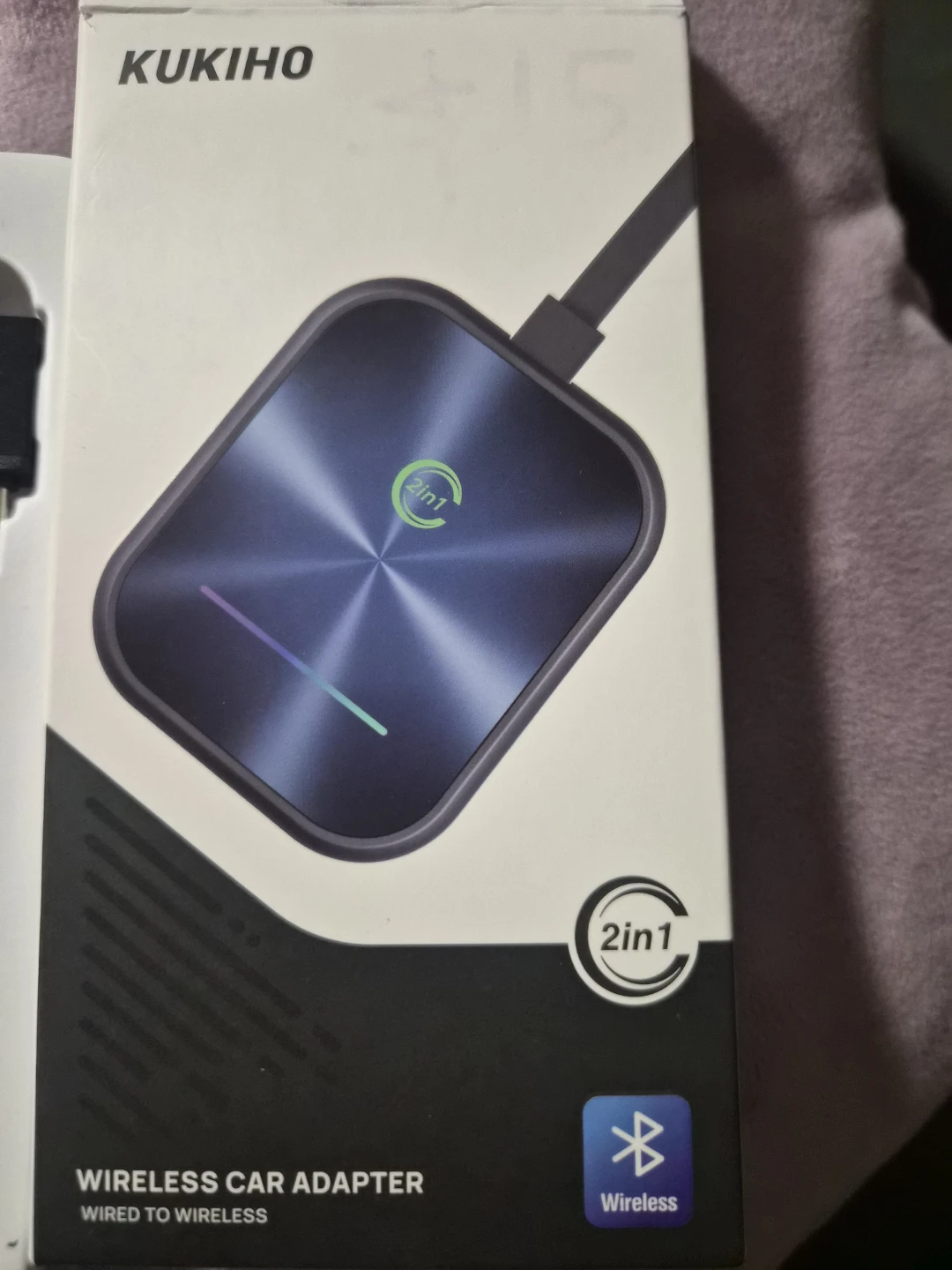 KUKIHO 2-in-1 Wireless Car Adapter for CarPlay & Android Auto - photo 3