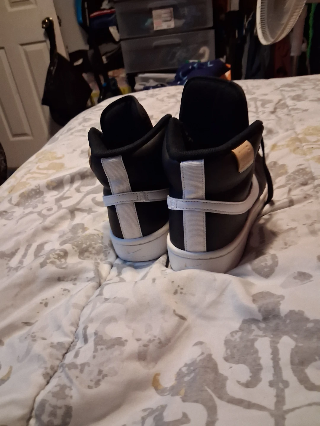 Black and white Nikes