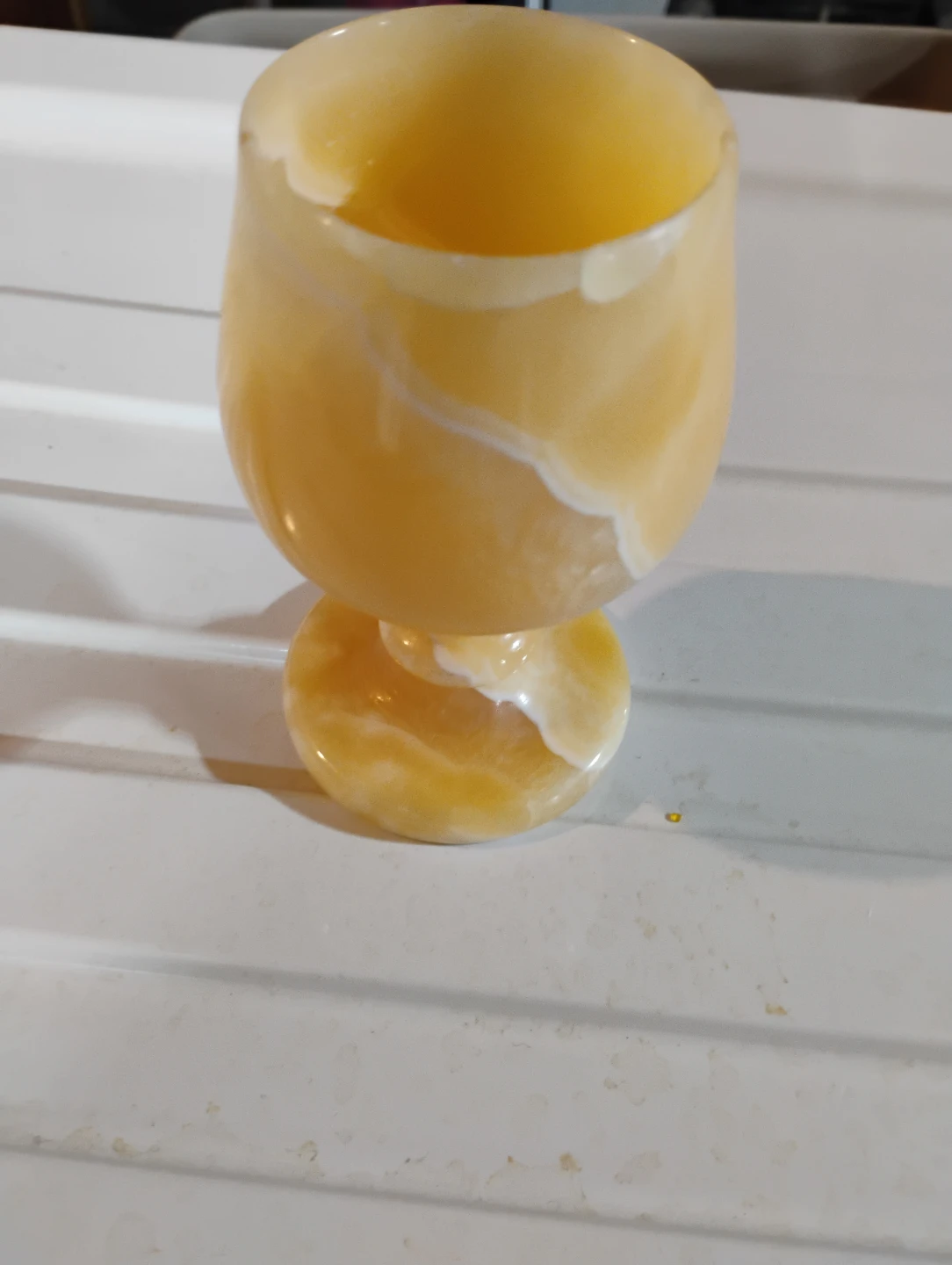 Yellow Onyx Goblet