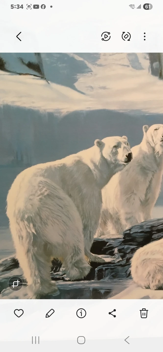Polar Bear Family Painting by Leonard Pearman - 1986 - photo 5