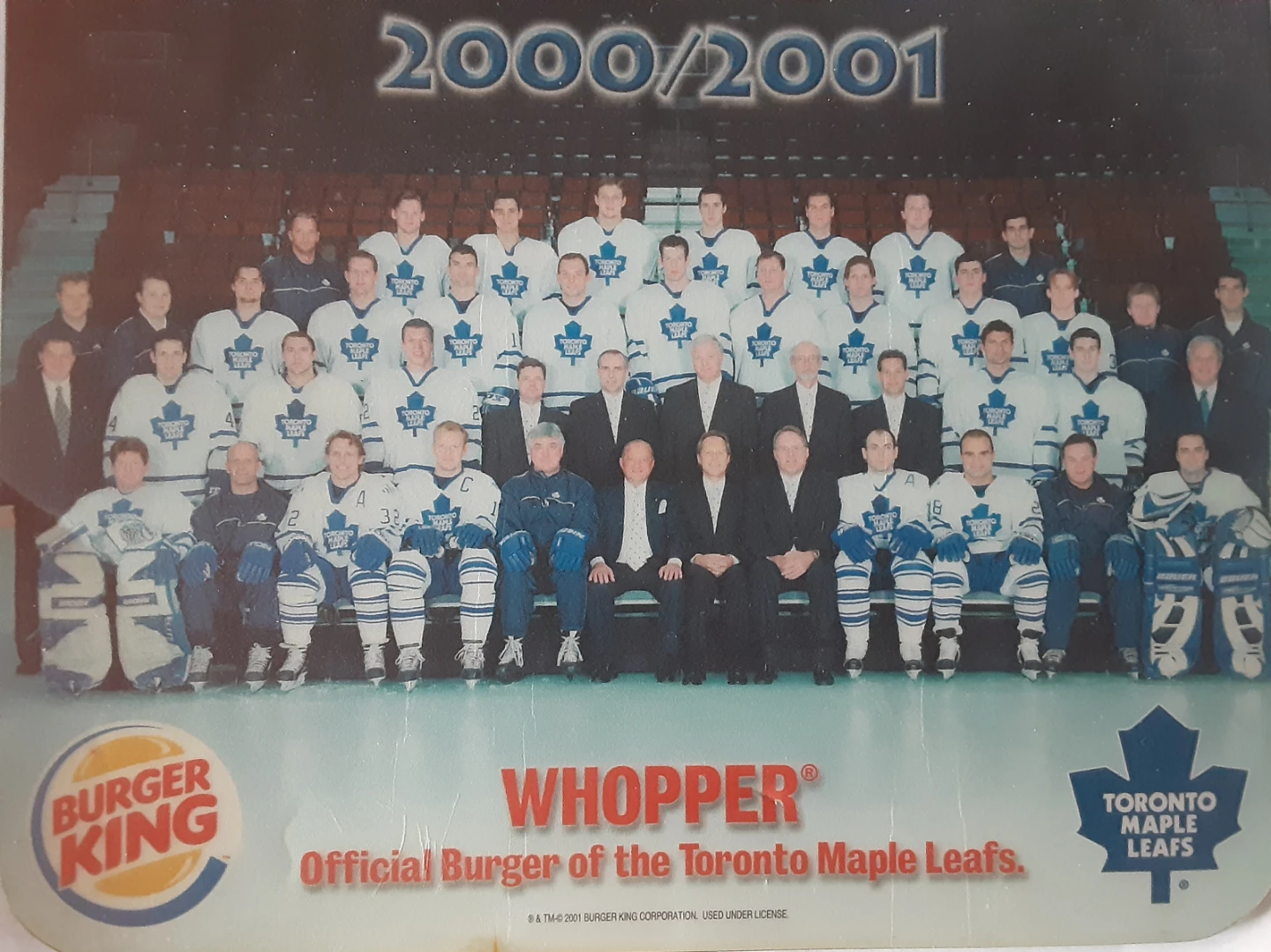 Toronto Maple Leafs 2000/2001 Burger King Promo Mouse Pad - photo 2
