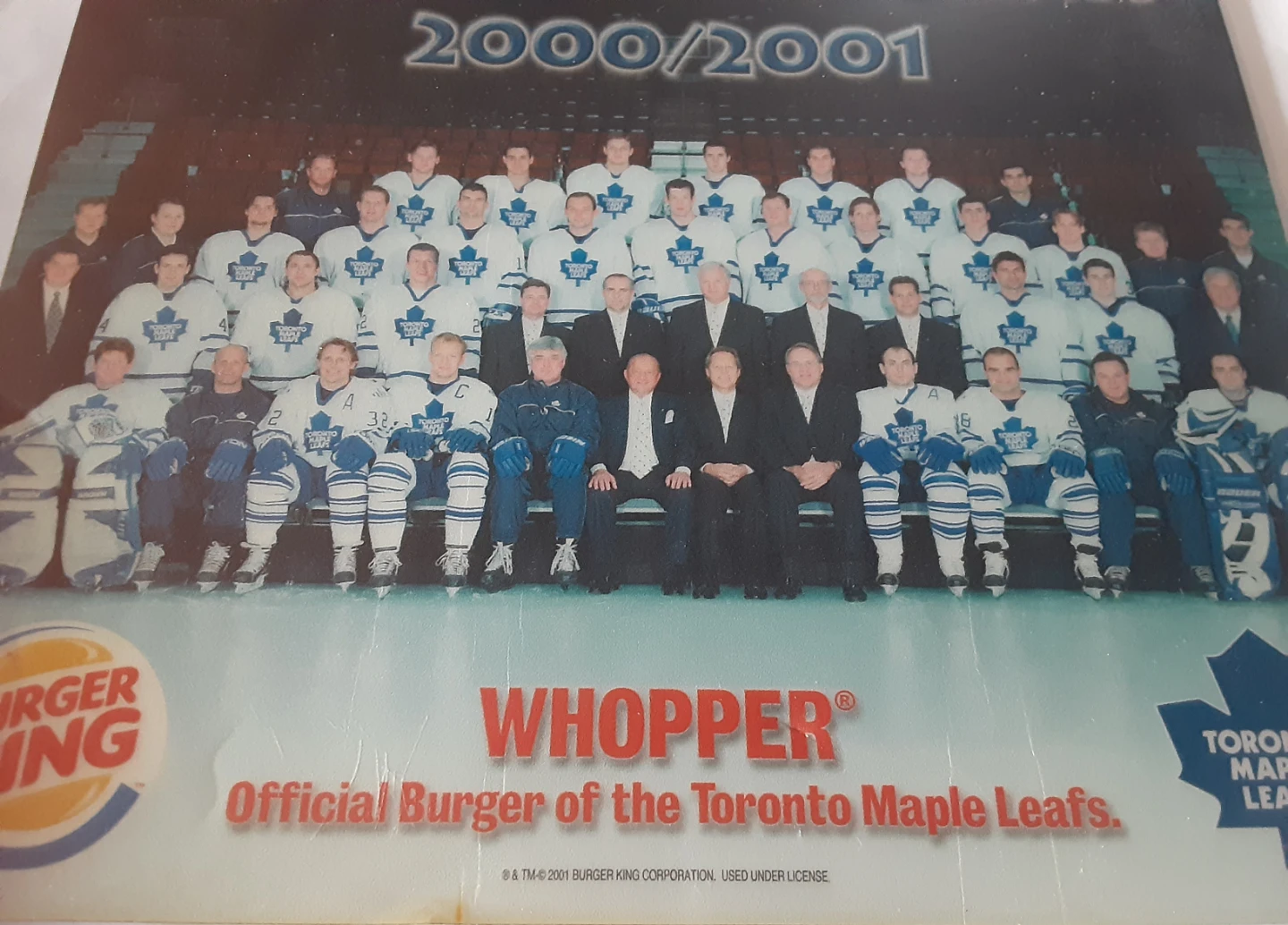 Toronto Maple Leafs 2000/2001 Burger King Promo Mouse Pad - photo 3