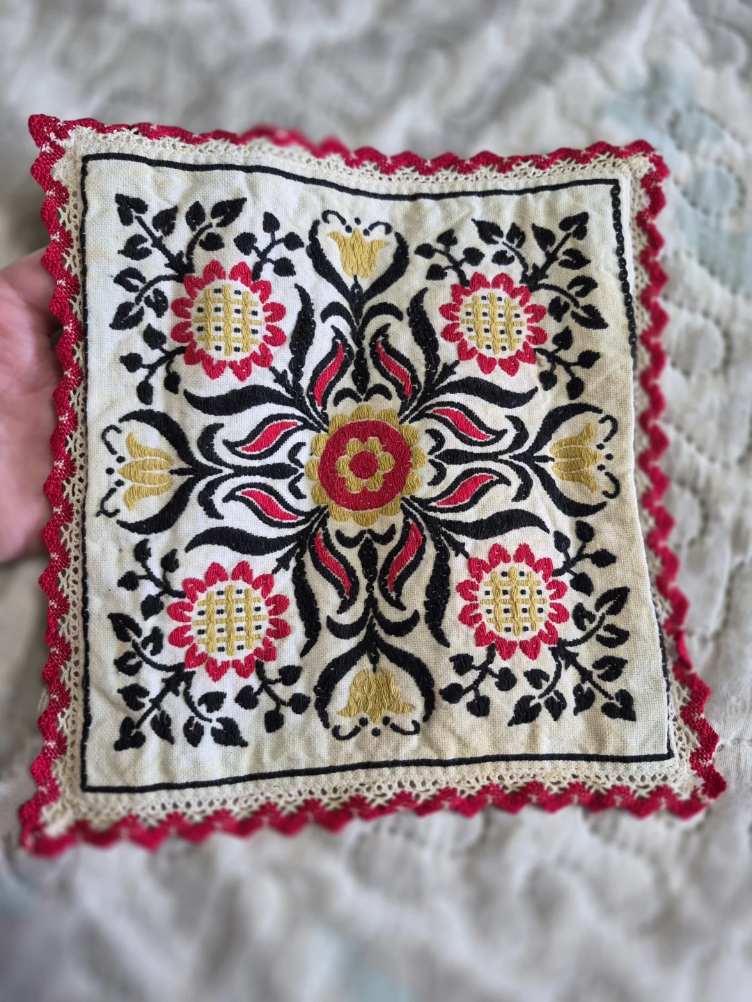 Beautiful Vintage Traditional Suzani-style Uzbekistan Embroidery