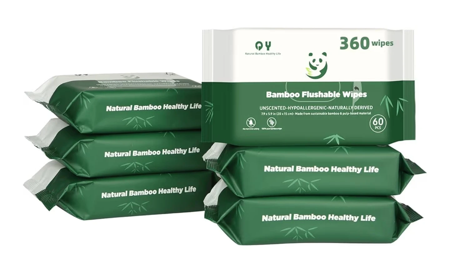 Bamboo Flushable Wipes - 360 Count