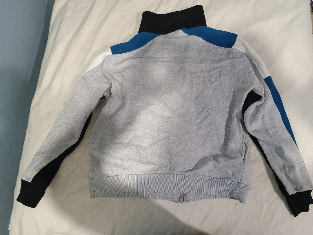 90s Vintage Full Zip Sweater - purple/blue/grey/black - photo 2
