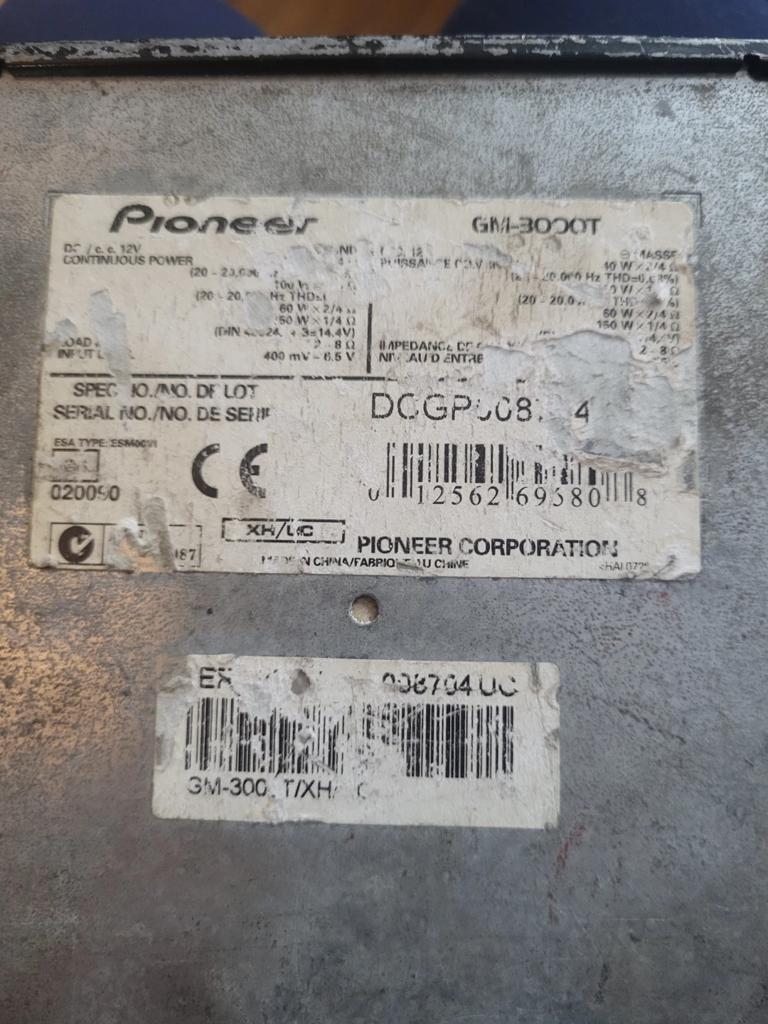 Pioneer GM-300T Amplifier - photo 2