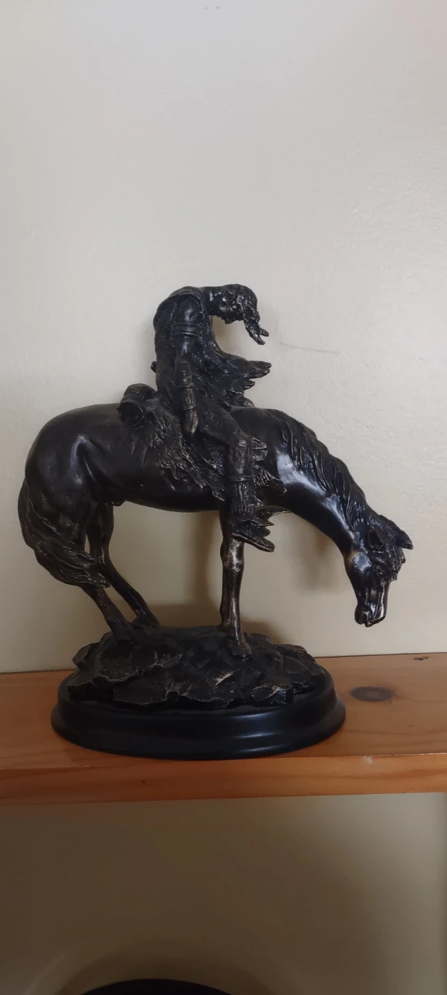 Native American Horse Rider Statue - photo 3
