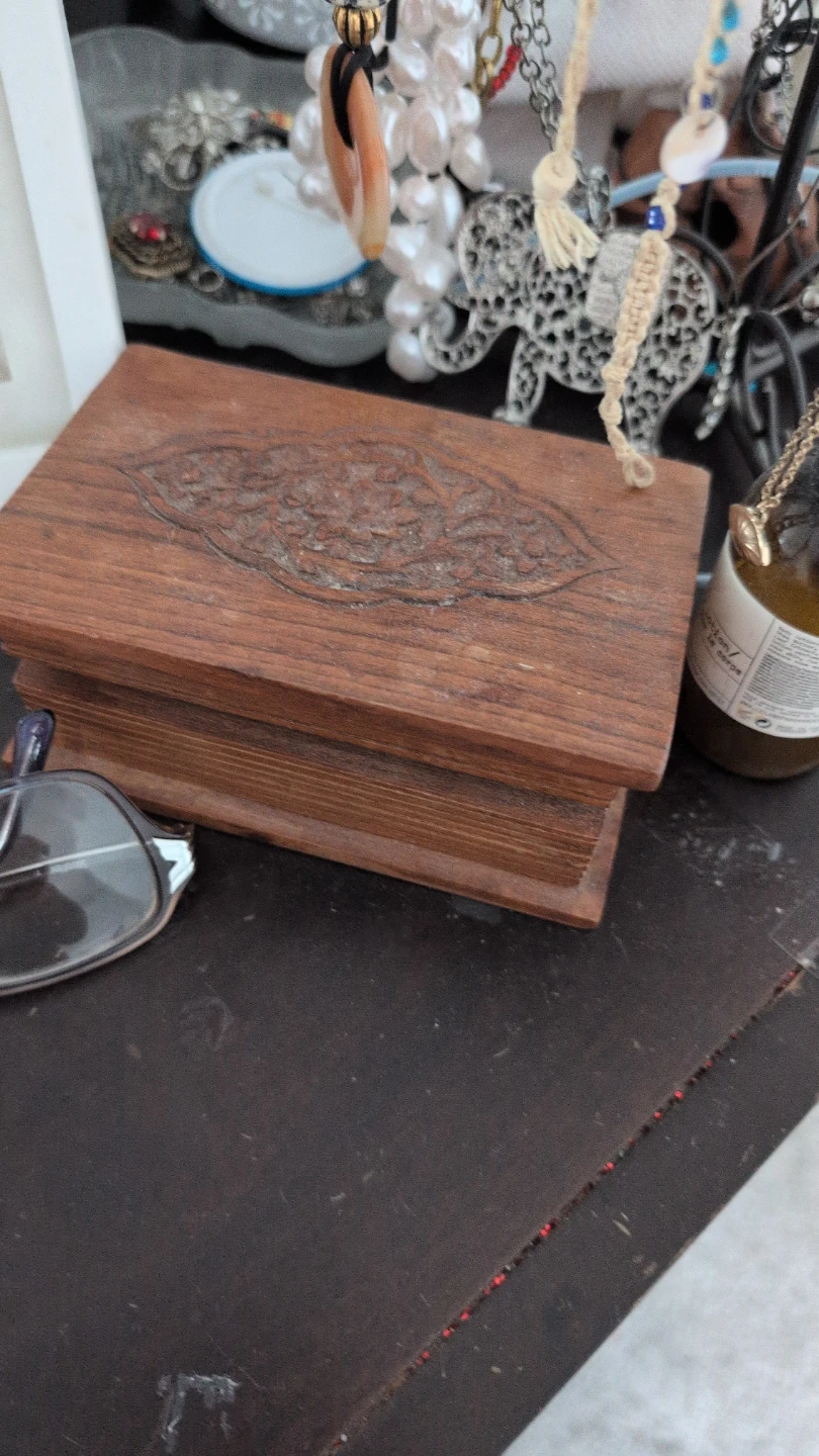 Carved Wooden Trinket Box