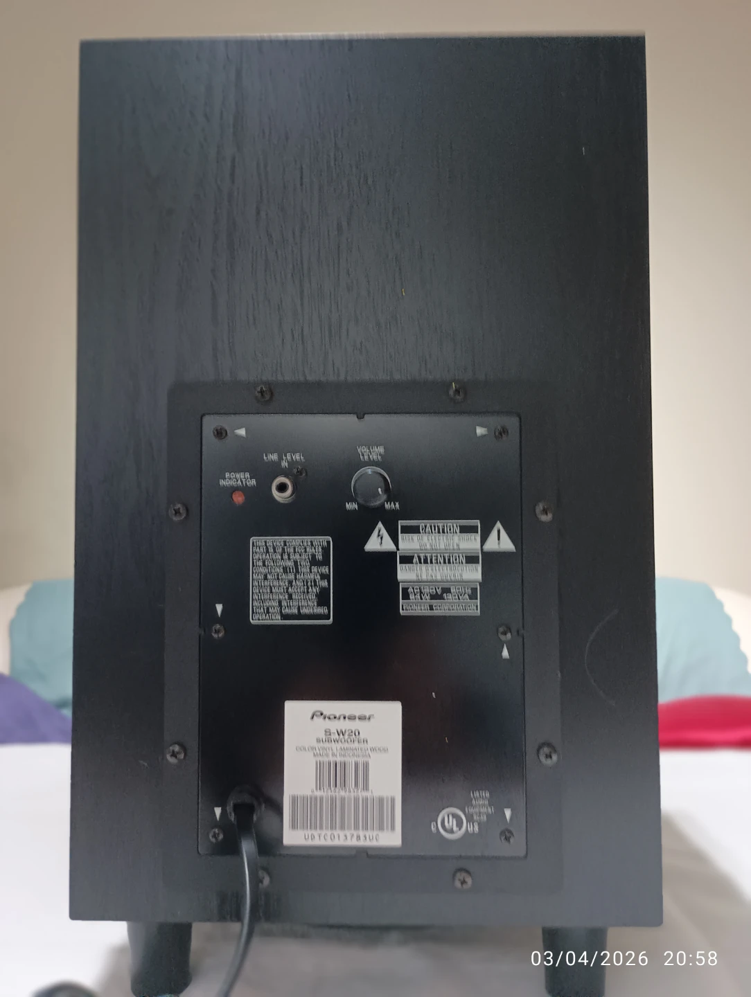 Pioneer S-W20 Subwoofer - photo 3