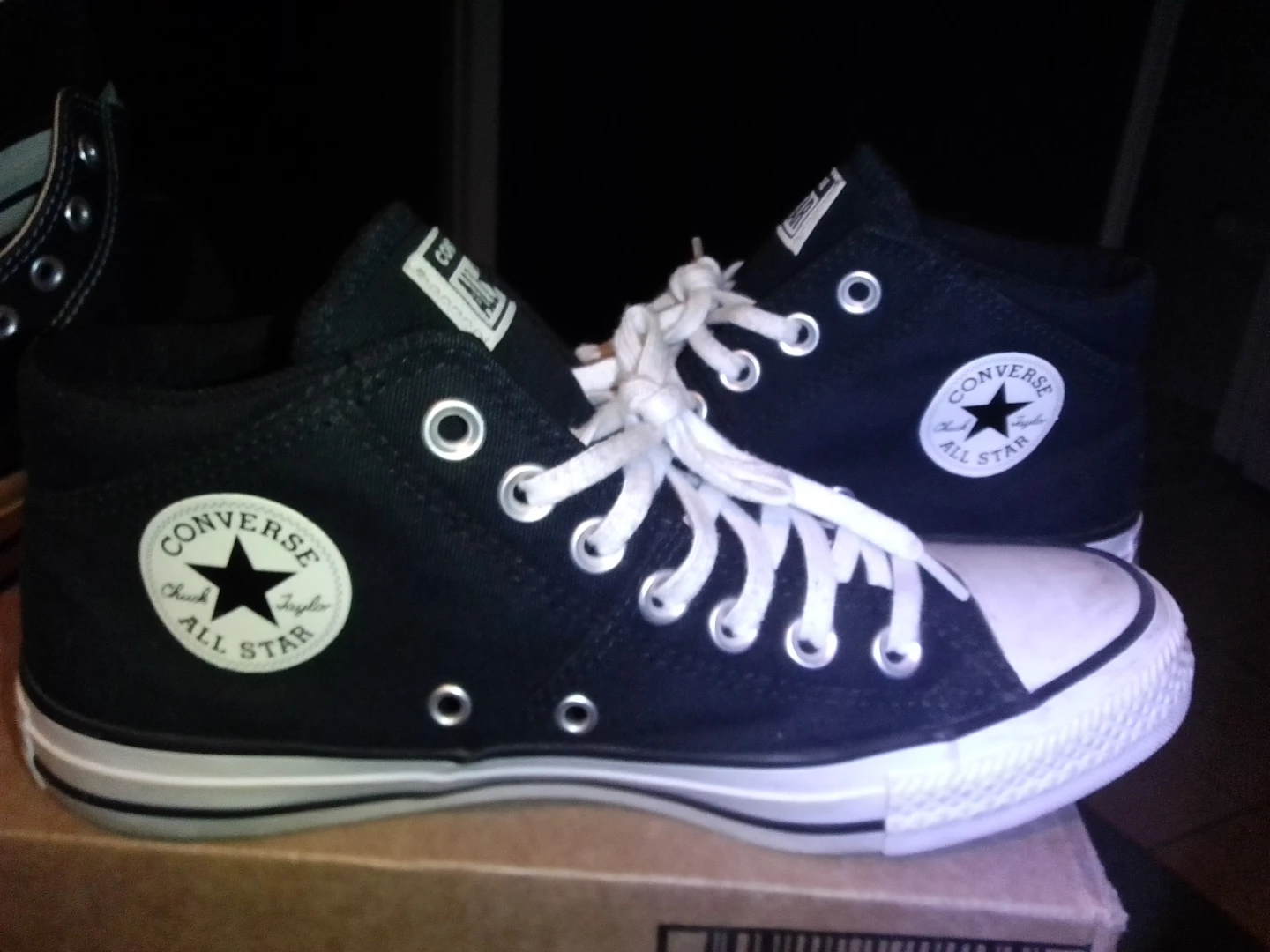 Converse Chuck Taylor All Star Mid Top Shoes Black US Women's 8 - photo 4