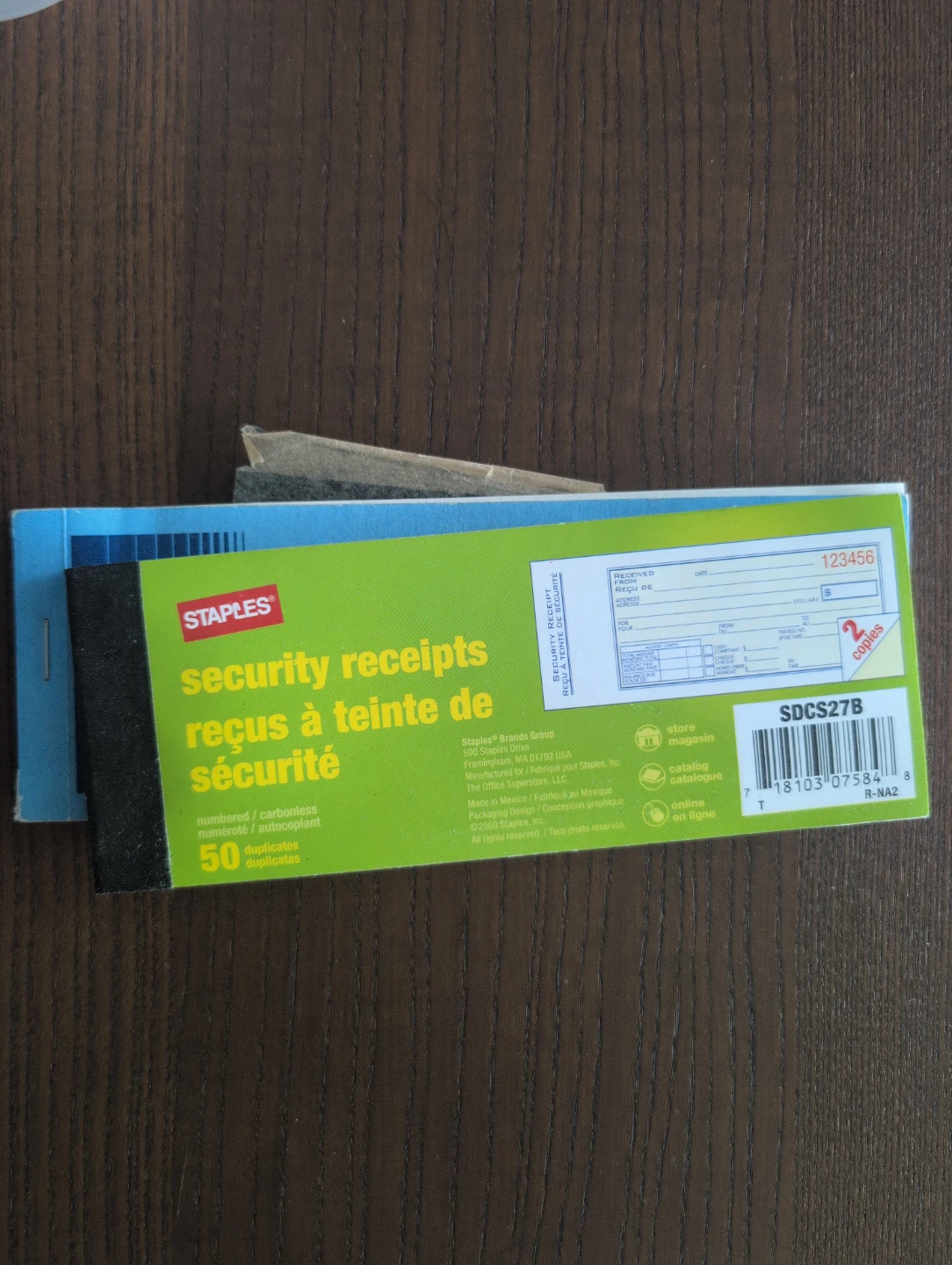 Staples Security Receipts (50 Duplicates)