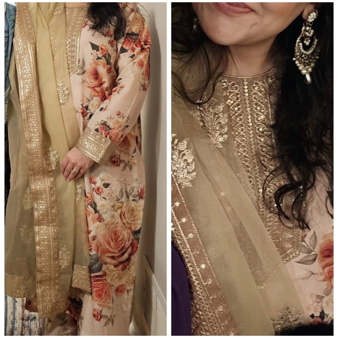 Pakistani Clothes - Floral Print 3-piece Lawn Suit - photo 5