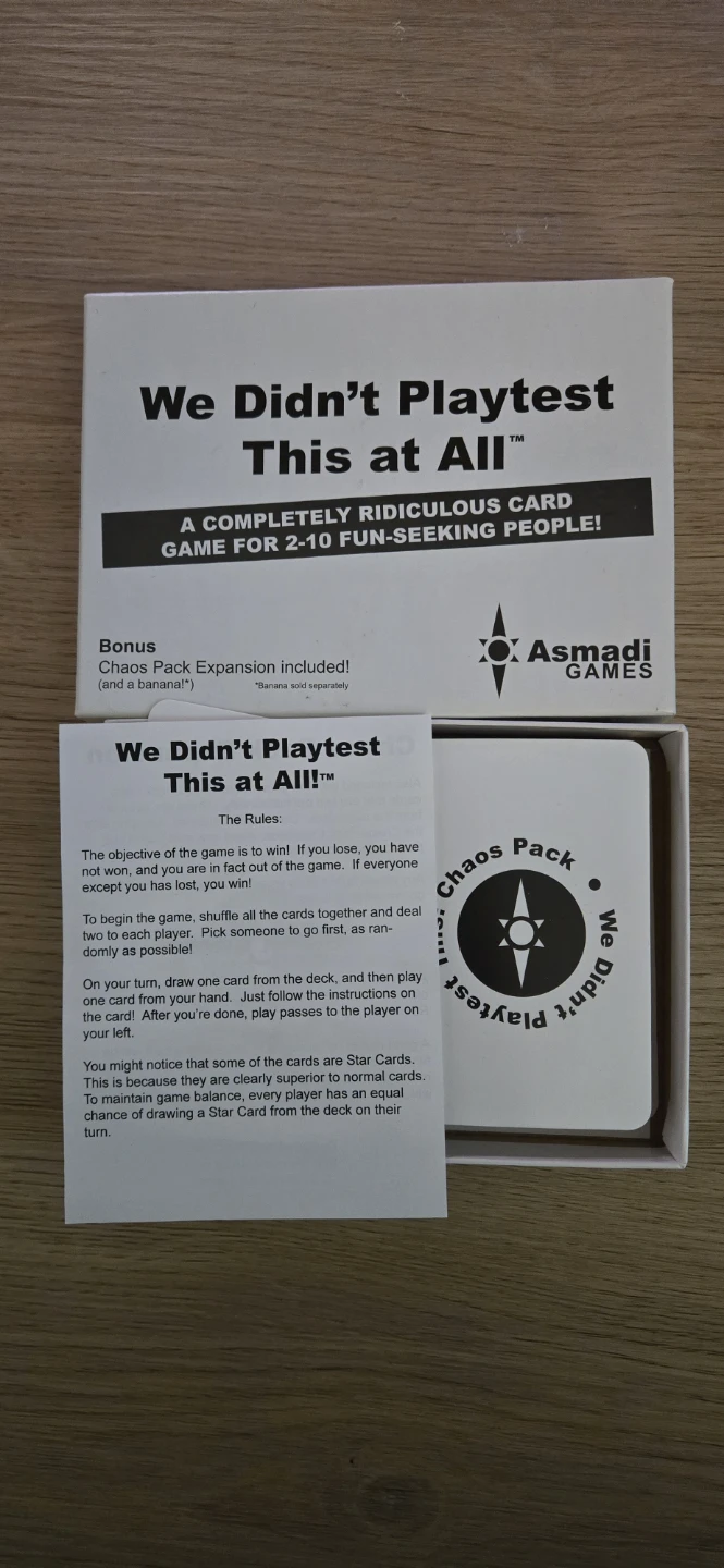 We Didn't Playtest This at All Card Game + Chaos Pack Expansion - photo 2