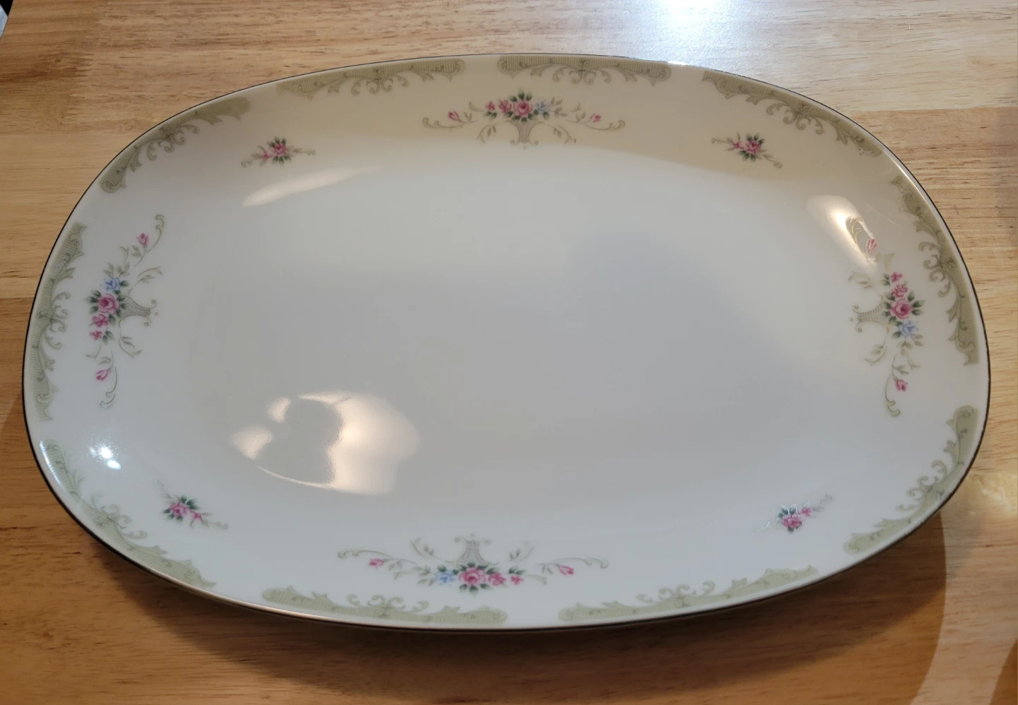 Vintage Floral Serving Platter, Bowl, and Cup Set - photo 2