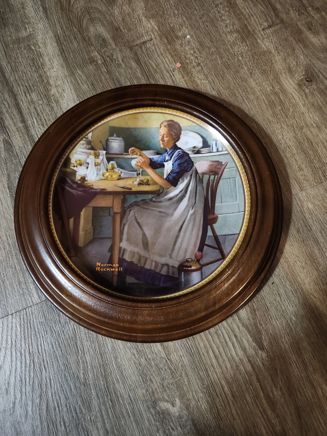 Norman Rockwell "Working in the Kitchen" Collectible Plate