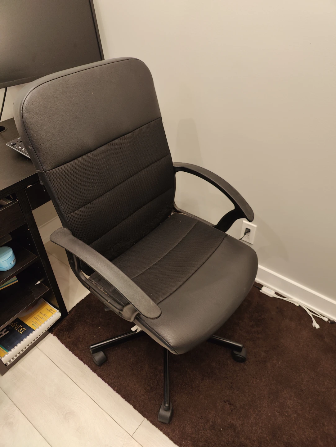 Black Ergonomic Office Chair with Armrests