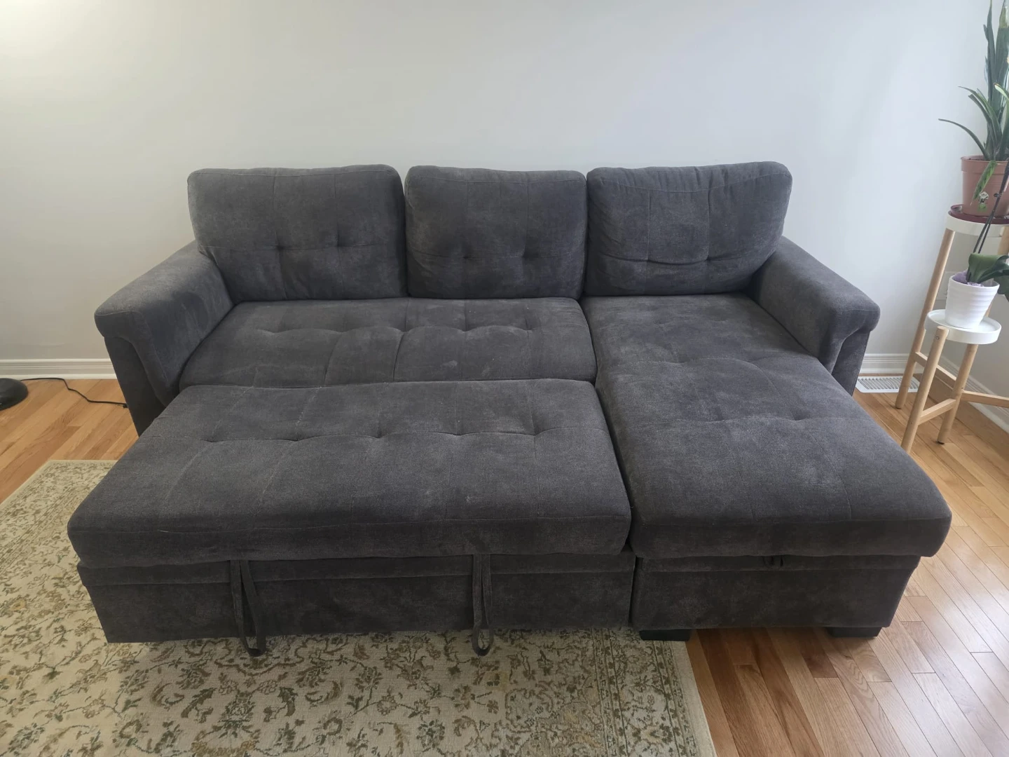 Grey Sectional Sofa with Storage Chaise