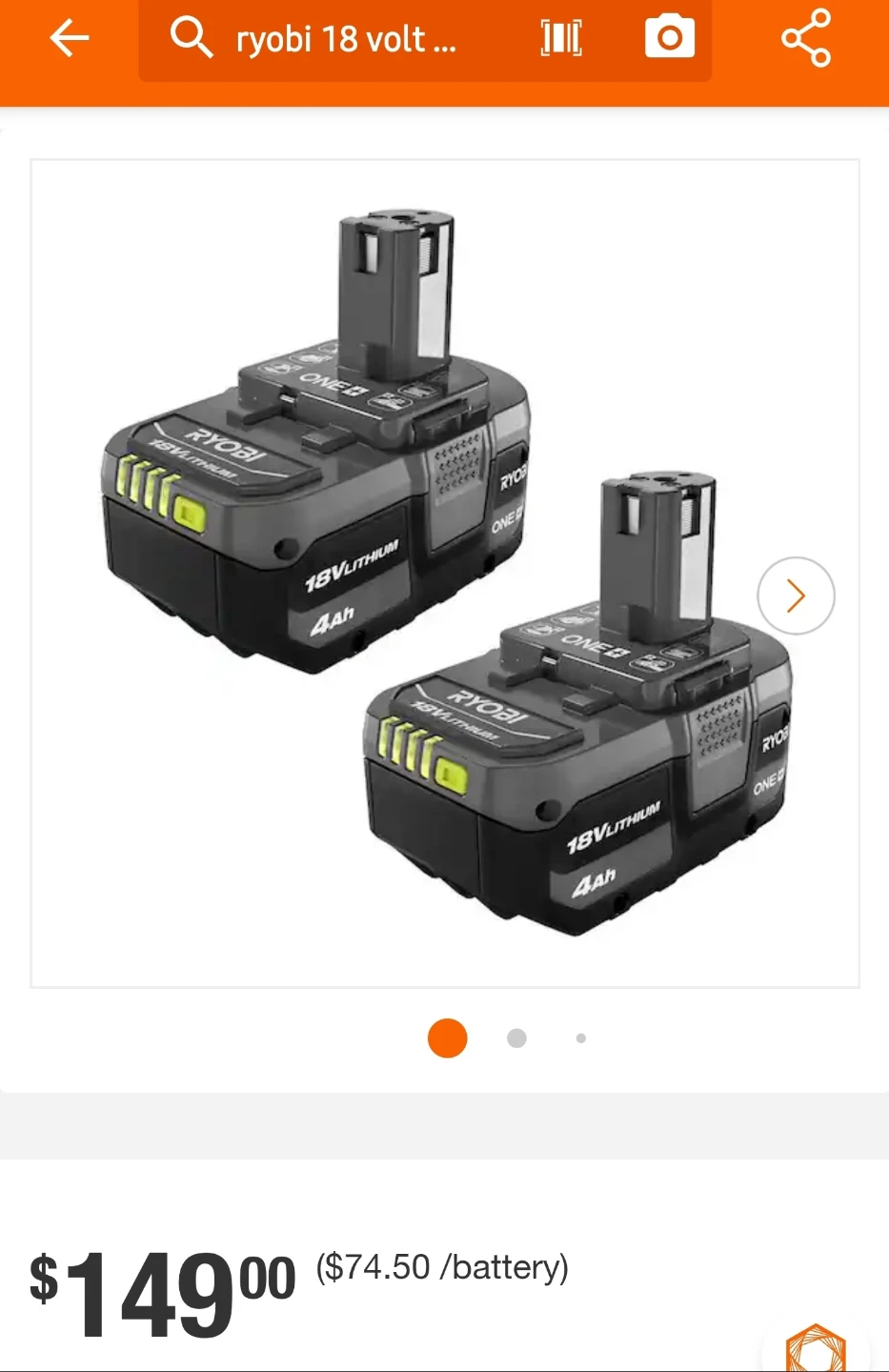Ryobi ONE+ 18V Lithium-Ion 4Ah Battery PBP2005 1-Pack Battery - photo 4