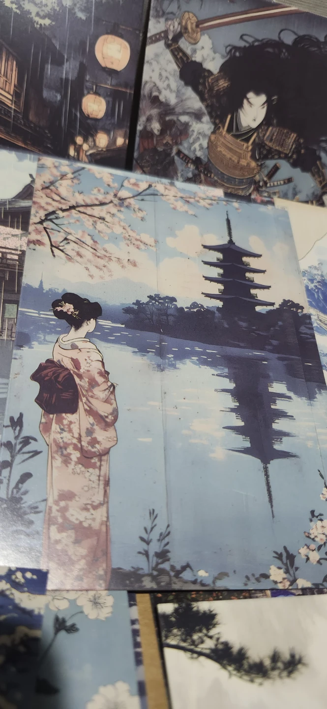 Assorted Japanese Scenic Art Postcards - photo 4