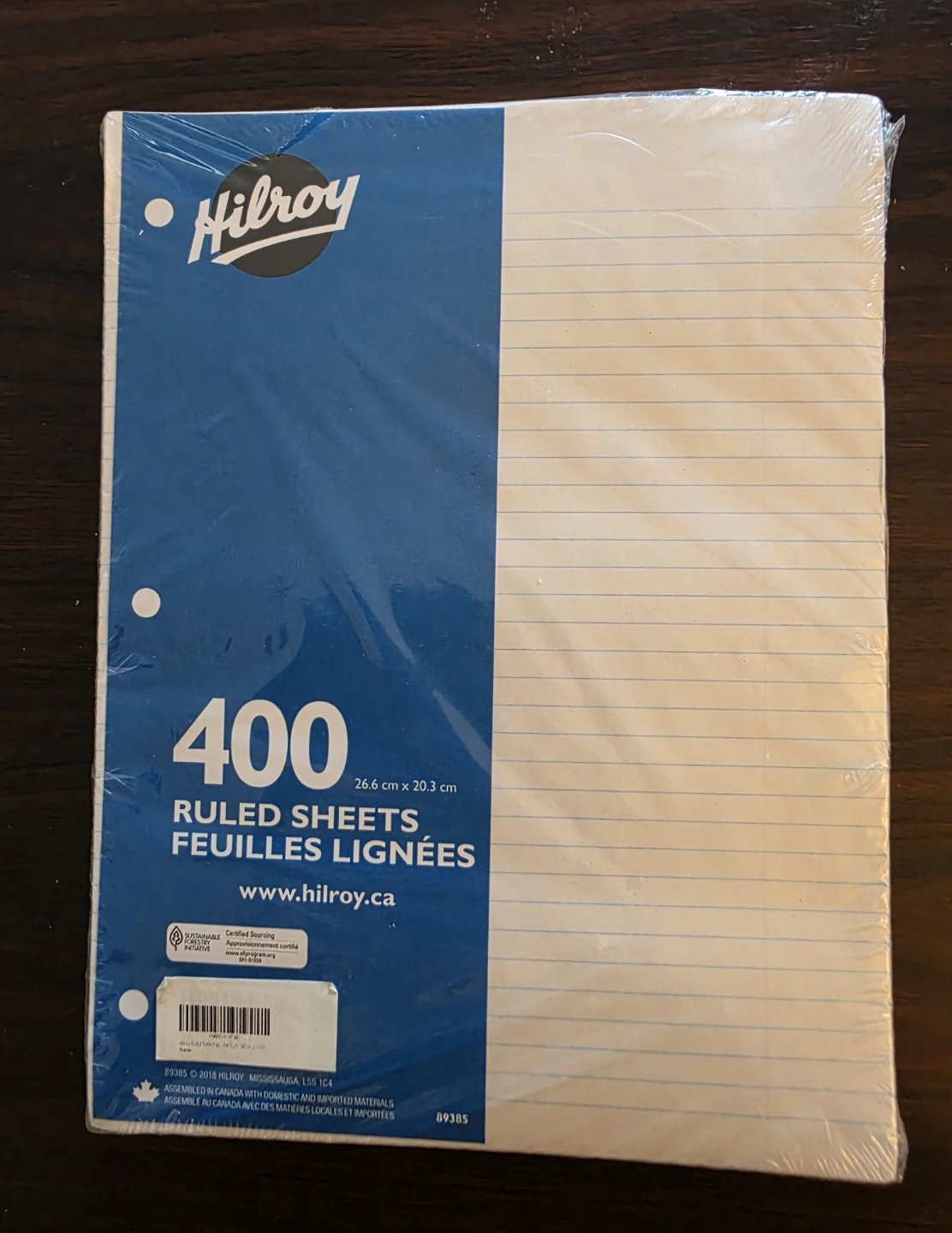 Hilroy 400 Ruled Loose Leaf Binder Sheets