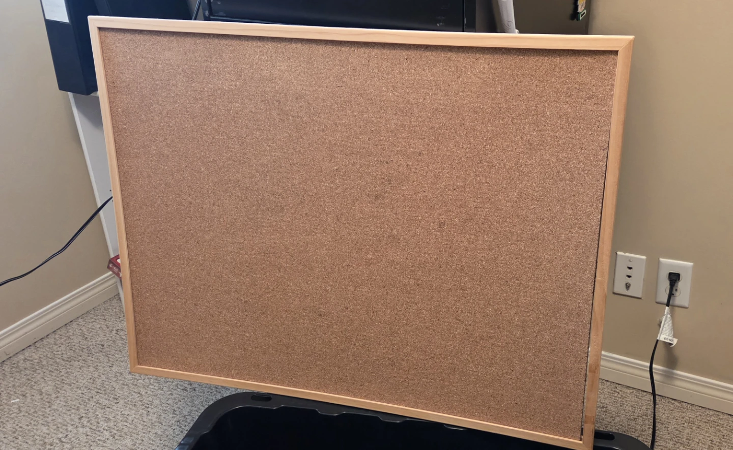 Cork Bulletin Board with Wooden Frame