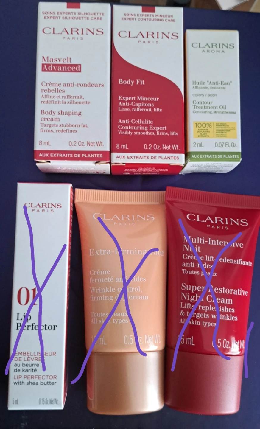 Clarins New  Luxury Samples $3 each