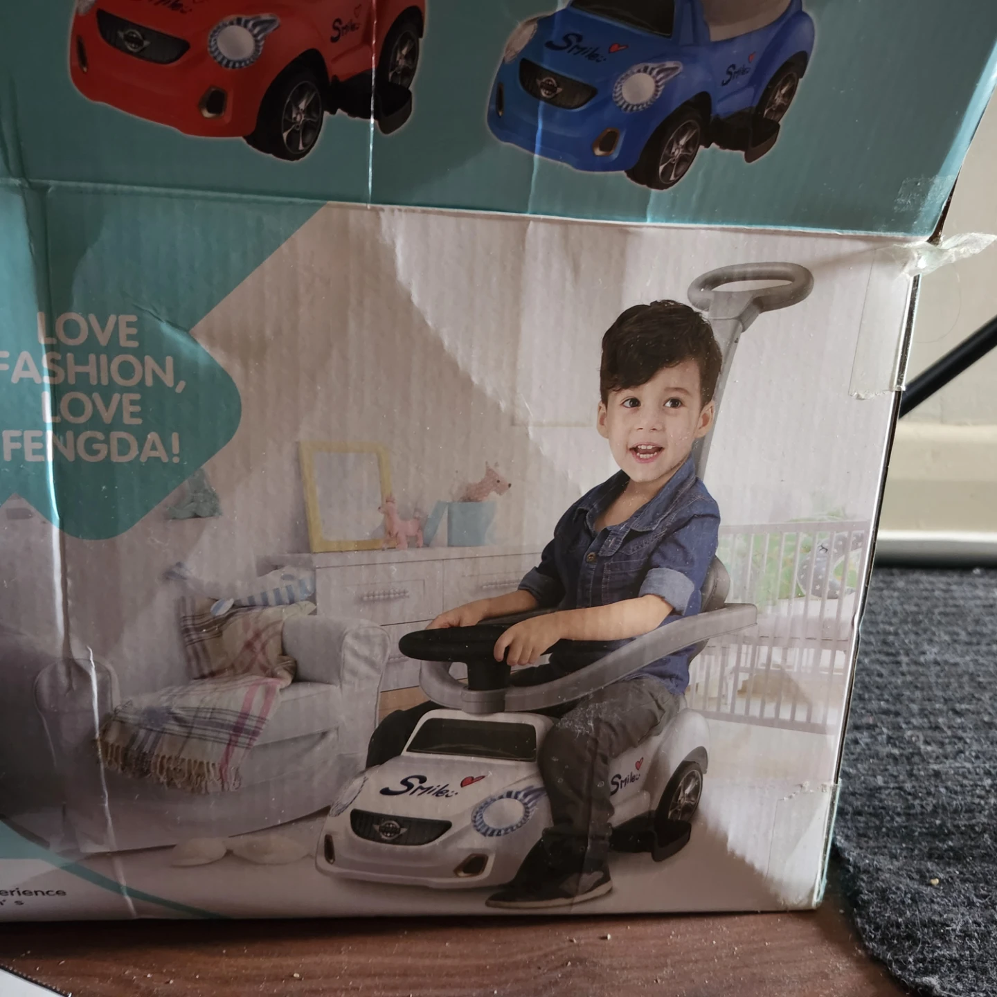 Smile Push Car Ride On Toy