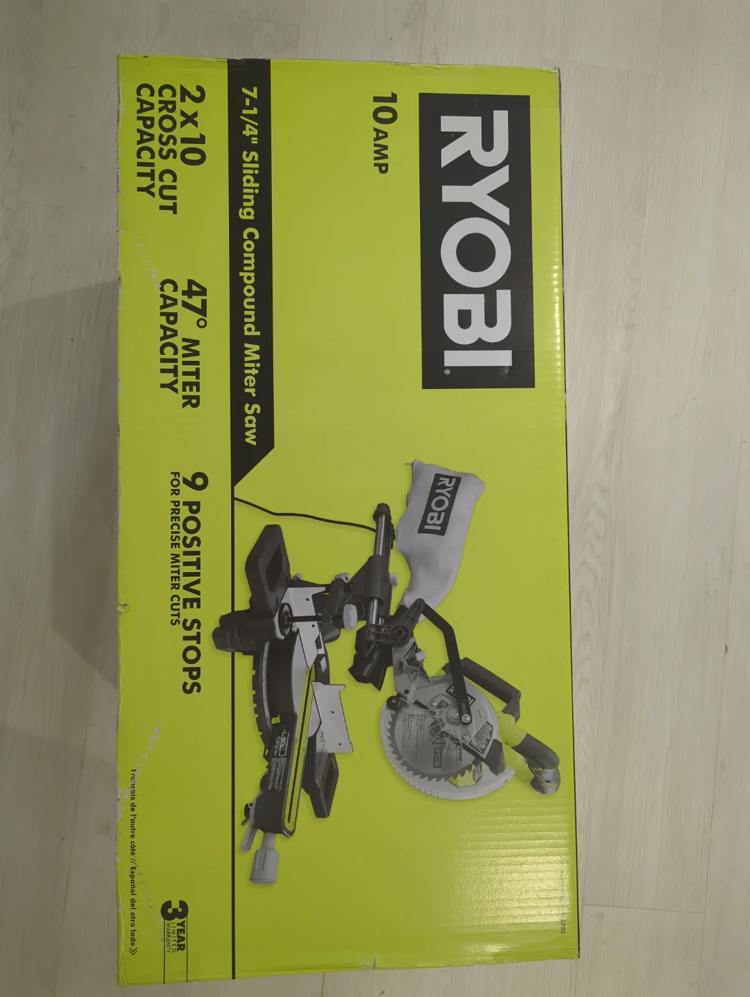 Ryobi 7-1/4" Sliding Compound Miter Saw - Corded