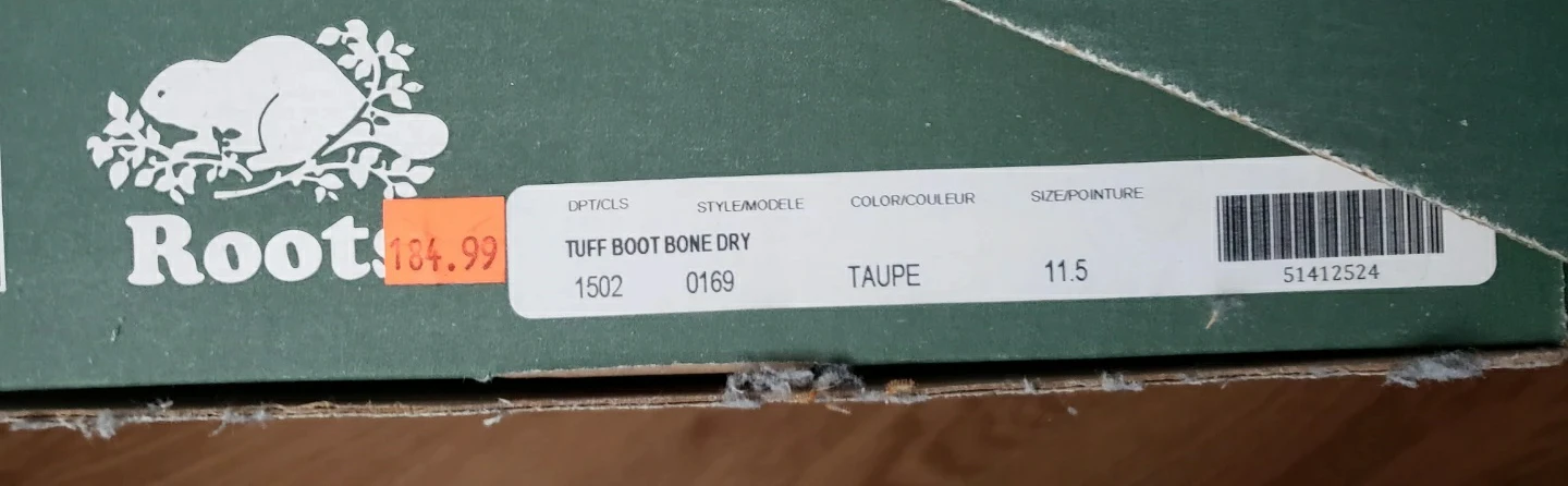 Roots Tuff Boot Bone Dry Taupe Size 11.5 - photo 2
